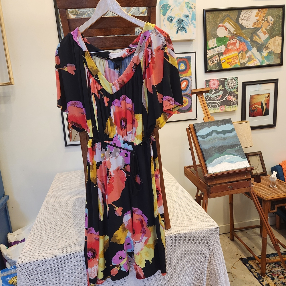 Lane Bryant Floral V-Neck Women's Dress